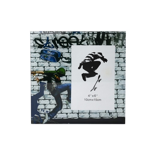 [X166898] PORTA RETRATO SKATE 10X15 CM VIDRO